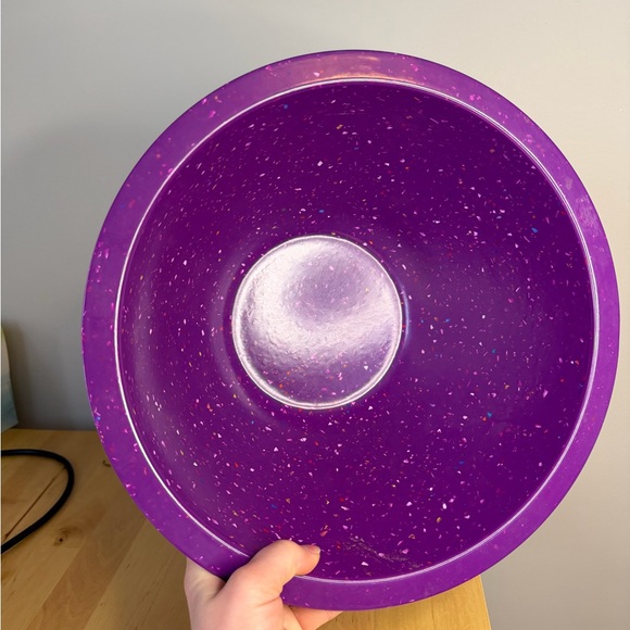 Zak ! Designs bowl purple confetti Large Size 12.5” - Picture 13 of 16